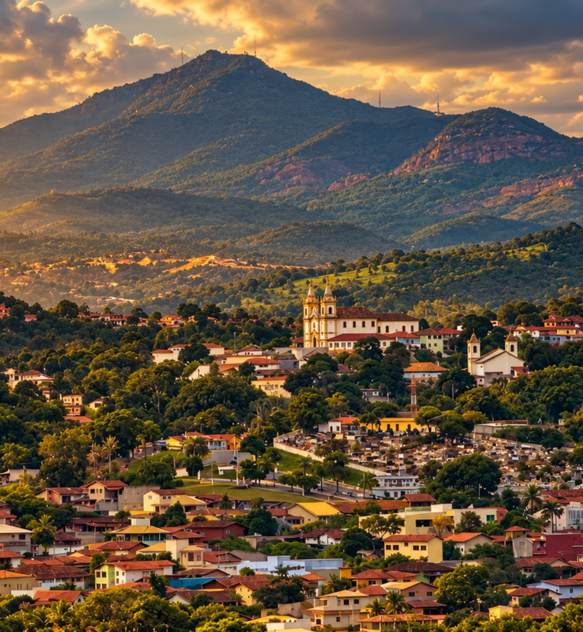 Santa Luzia, Minas Gerais, ao entardecer